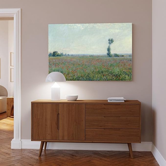 CFIOZYOS 40+ Monet Famous Print Posters Poppy Field 2 by Claude Monet Impressionism Art Wall Decoration Poster Family Bar Restaurant Garage Cafe Art Print Gift Unframe 24×36inch(60×90cm)