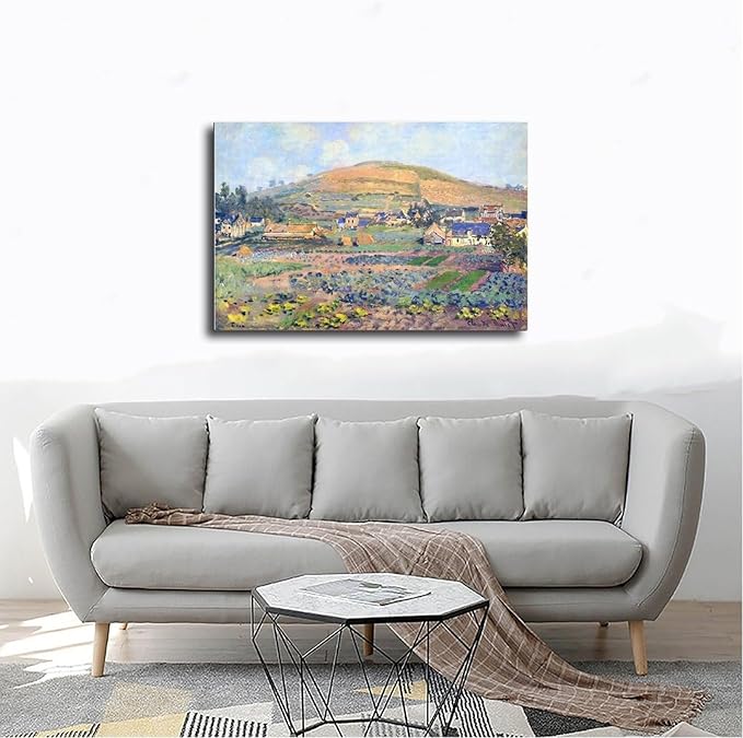 40+ Monet Famous Print Posters The Mount Riboudet in Rouen at Spring by Claude Monet Impressionism Poster Print for Room Aesthetics Canvas Wall Art Print Frame 24×36inch(60×90cm)