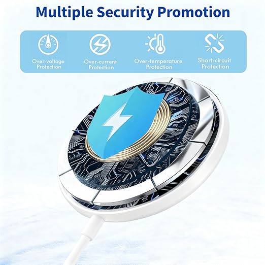 Magnetic Wireless Charger,[Apple MFi Certified]iPhone Charger Apple Mag-Safe Charger with 15W 3.3FT iPhone Fast Magnetic Charging Pad for iPhone 17 Pro Max/17 Air/16 Pro/16/15 Pro Max/14/13/12/AirPods