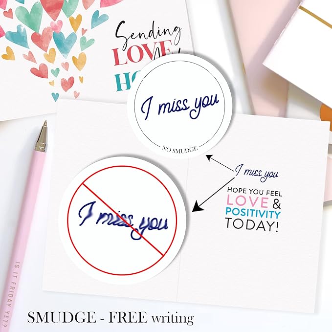 Thinking of You Cards with Envelopes - 24 Thinking of You Greeting Cards with Unique Designs and Inspiring Words - The Perfect Encouragement Cards to Send to a Close Friend, Relative or Loved One (24)