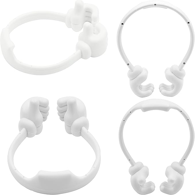 Honsky Cell Phone Stand Holder, Thumbs Up Lazy Phone Stand, Universal Adjustable Flexible, Cute Perfect Stocking Stuffers Gifts for Teen Girls, Compatible with Cell Phones & Tablets,White