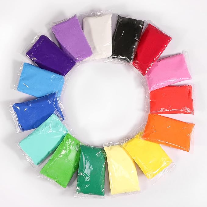 Air Dry Modeling Clay Kit - 24 Colors with 3 Sculpting Tools - Magic Foam Clay for Kids & Adults - DIY Molding Gift for Boys & Girls