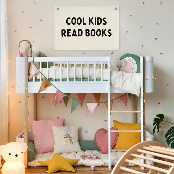Reading Corner Decor for Classroom,Cool Kids Read Books Canvas Banner,Read Sign Wall Hanging Banner Flag Decor for Reading Nook,Classroom Decor Kid Room Decor Read Corner Flag Banner 30x20 Inch