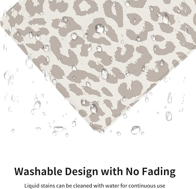 Seorsok Grey Leopard Mouse Pad, Mouse Mat Square Waterproof Mouse Pad Non-Slip Rubber Base Mouse Pads for Office Laptop,9.5"x7.8"x0.12" Inch