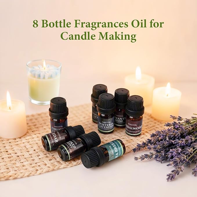 SAEUYVB Candle Making Kit,Candle Making Kit for Adults & Beginners - DIY Starter Soy Candle Making Supplies with Digital Wax Warmer,Soy Wax,Essential Oils Etc-Perfect Home Craft & Gift Idea