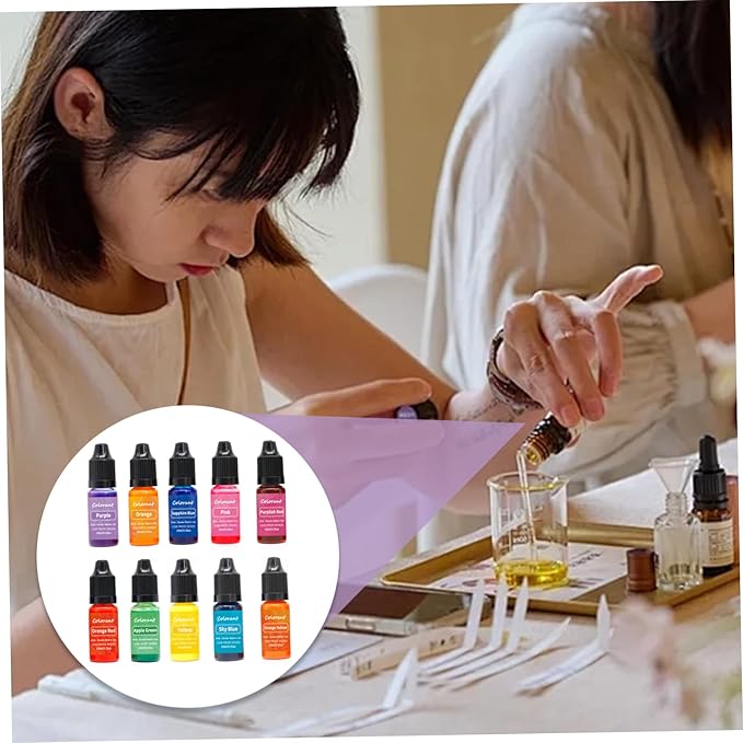 Wax Dye Candle Dye 10 Colors 10ml/Bottle Candle Colour Vivid Oil-Based Soap Highly Concentrate Colour for Making Supplies