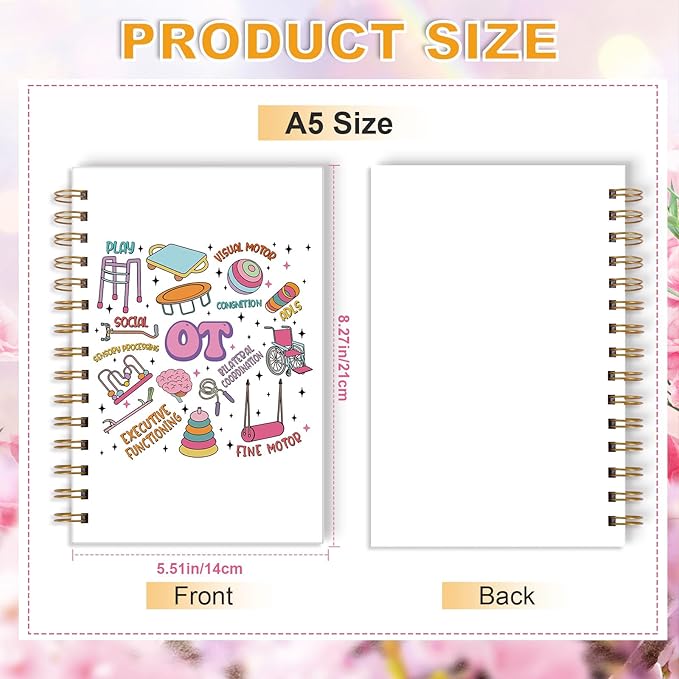 Occupational Therapy Spiral Notebook - Occupational Therapy Gifts for Women, OT Gifts for Therapists, Spiral Journal Notebooks Therapist Notebook for Note Taking 5.5x8.3 Inch
