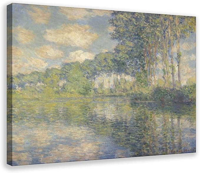 CFIOZYOS 40+ Monet Famous Print Posters Poplars on The Epte by Claude Monet Impressionism Poster for Teen Boys Room Wall Art Canvas Painting Print Frame 16×24inch(40×60cm)