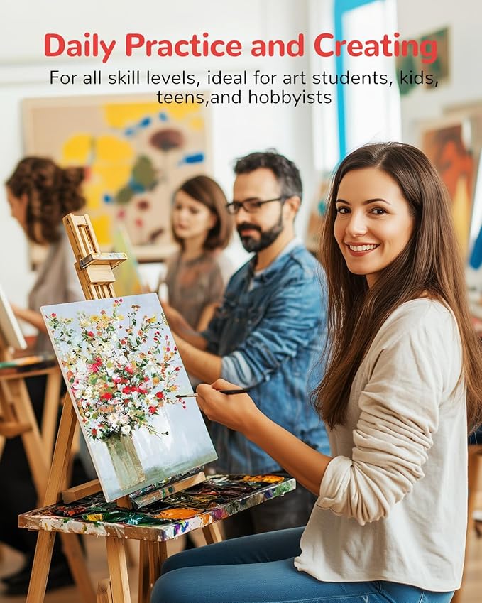 Canvas Boards for Painting 72 Pack, 9x12 Inch Painting Canvas Panels, 100% Cotton White Blank Canvas Boards for Painting, Art Supplies Paint for Acrylics Oil Watercolor Tempera Paints