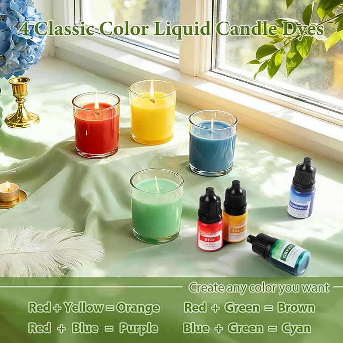SAEUYVB Candle Making Kit,Candle Making Kit for Adults & Beginners - DIY Starter Soy Candle Making Supplies with Digital Wax Warmer,Soy Wax,Essential Oils Etc-Perfect Home Craft & Gift Idea