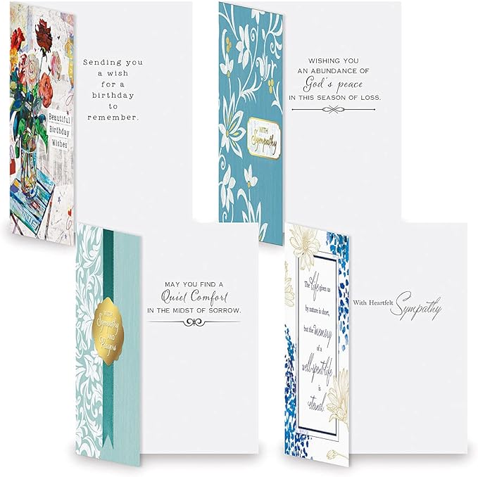 Current Faith All Occasion Value Pack - 20 Cards With Envelopes, Celebration, Get Well, Sympathy, Birthday, Anniversary & Thinking of You Variety, Large 5" x 7" Assortment, 20 Design Set