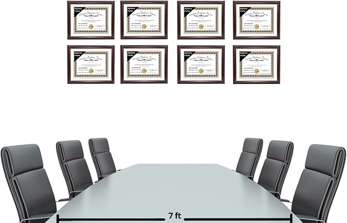 Creative Picture Frames 11x15 Mahogany Gold Rim Diploma Frame with White Mat Glass and Installed Wall Hangers | Frame Holds 12x16 Media without Mat