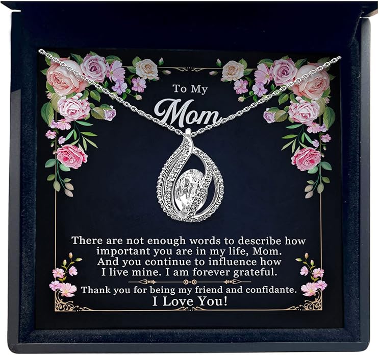 TRYNDI To My Best Mom Necklace for Women - Mom Christmas Gifts from Son, Mothers Day Necklace, Gifts for Birthday, Valentine's Day Jewelry for Mother