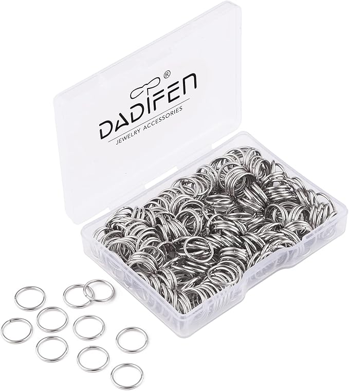 300pcs 10mm Stainless-Steel Jump Rings for Jewelry Making - 18 Gauge Silver Open Rings for DIY Bracelets, Earrings & Necklaces