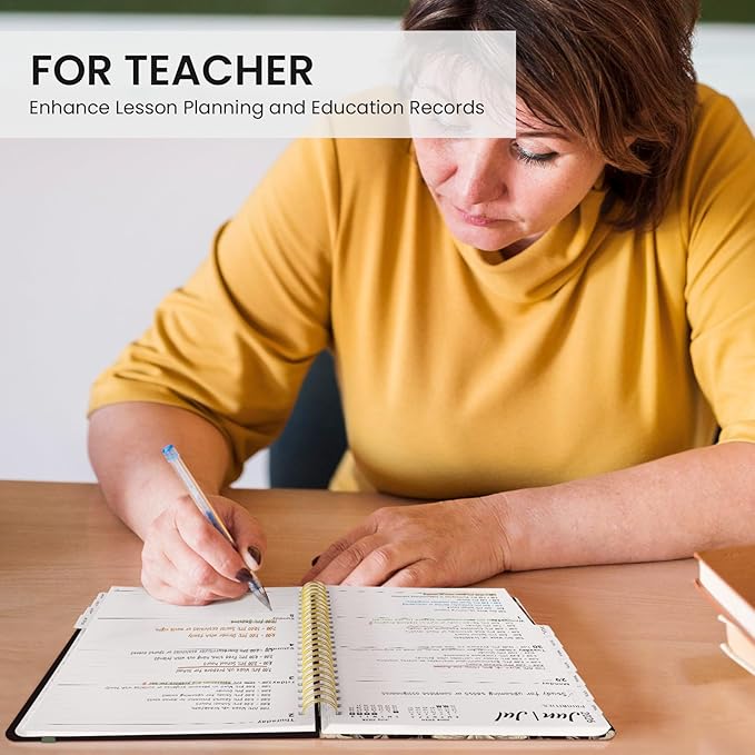 2026 Planner, Weekly and Monthly Calendar Planner for Women, Jan 2026 - Dec 2026, Hardcover Planning Agenda book with Tabs, Spiral Bound, Inner Pocket, Perfect for School Office Supplies, 6.3" x 8.5" - Dark Botanica