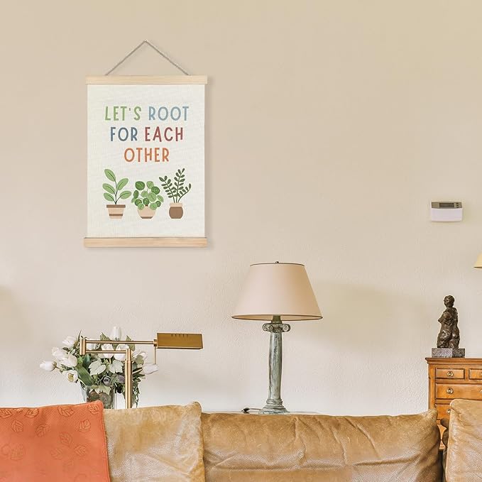 LUVADIAN Let's Root for Each Other Poster Hanger Frame - Motivational Wall Art Prints Decor for Classroom Homeschool Playroom, Boho Classroom Decor, Kids Playroom Decor, 12x16 Inches