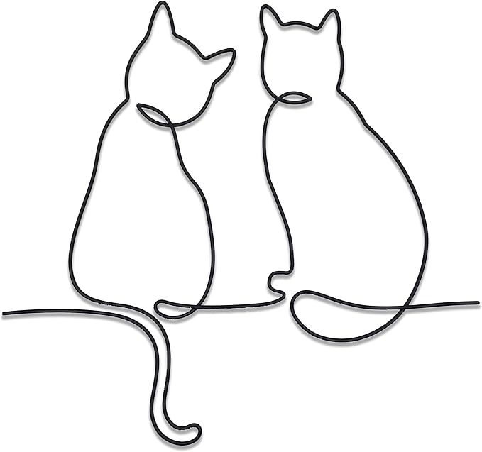 Matani Metal Dog Wall Art | Metal Decor | Minimalist Room & Living Room Wall Decor (Sleeping Labrador, Cats)
