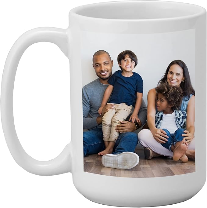 Let's Make Memories Personalized Photo Mug - Custom Coffee Mug - Your Photo - For Any Occasion - Birthday - For Him - For Her - For Friend - Couples -15oz- White Handle