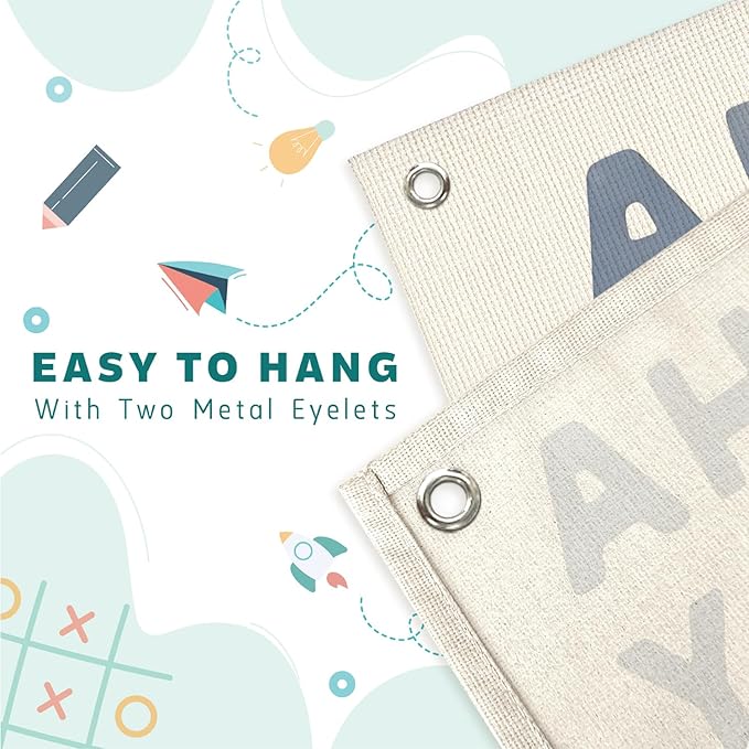 Lacama Aloha Howdy Hello Linen Hanging Banner Flag，Trendy Preppy Linen Hanging，Coastal Cowgirl Decor，Gifts for Teen Girls，Beach Coastal Cowgirl Decor for Dorm Wall Decor Living Room 30x20