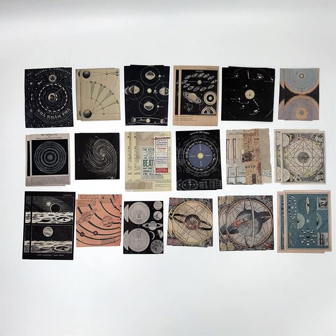 200PCS Vintage Scrapbooking Supplies Kit for Journaling, Scrapbook Sticker Paper Pack for for Bullet Journals Junk Journal Planners Aesthetic Cottagecore Room Decor Wall Art Collage Album