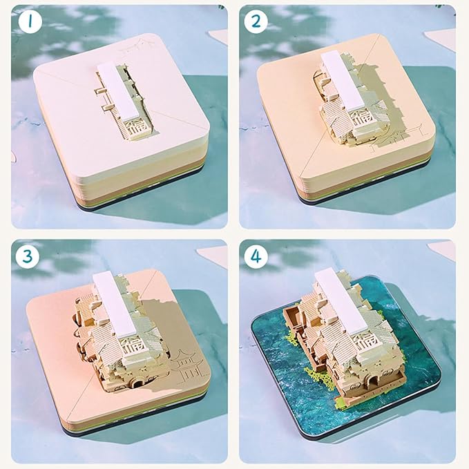 Time Piece Calendar 2026,3D Tree Tear-Away Memo Pad Creative Desk Calendars,3D Notepad Paper Carving Art Sticky Notes,3D Calendar 2026 Suitable for Room and Office Desktop Decoration