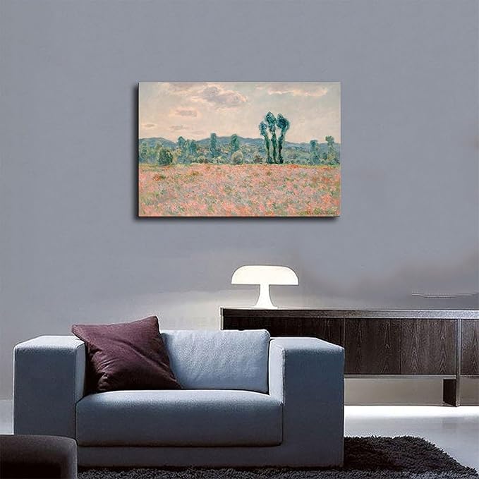 CFIOZYOS 40+ Monet Famous Print Posters Poppy Field by Claude Monet Impressionism Canvas Wall Art Print Poster For Home School Office Decor Unframe 16×24inch(40×60cm)