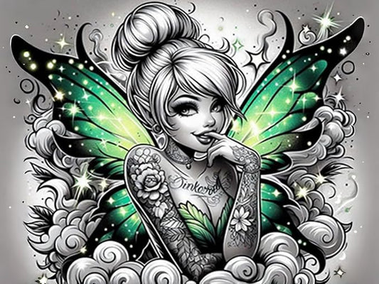 Diamond Art Kits for Adults Girl, DIY 5D Diamond Painting Kit for Beginners, Fairy Full Round Drill Gem Art Dots for Adults, Diamond Dots Paintings Crafts Home Wall Decor 12X16 Inch