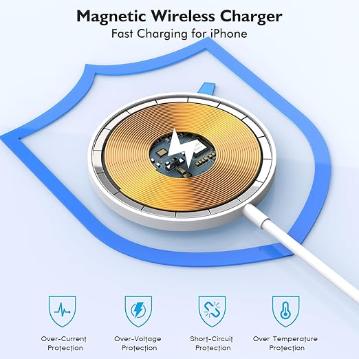 [Apple MFi Certified] iPhone 17 Magnetic Charger,6FT USB C i Phone 17 Wireless Charging Pad & Fast PD USB C Charging Block,Fast iPhone Mag-Safe Charger for iPhone 17/16 Pro/Pro Max/15/14/13/12 Series