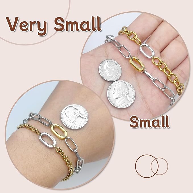 OHINGLT 10Pcs Carabiner Clip Pendant Clasps – Silver Necklace Clasp and Closures, Bracelet Charm Connector for Women