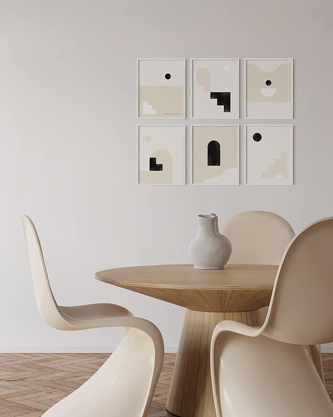 HAUS AND HUES White Oak Wood 11x14 Picture Frames - Set of 6, Modern Frames for Posters and Gallery Walls