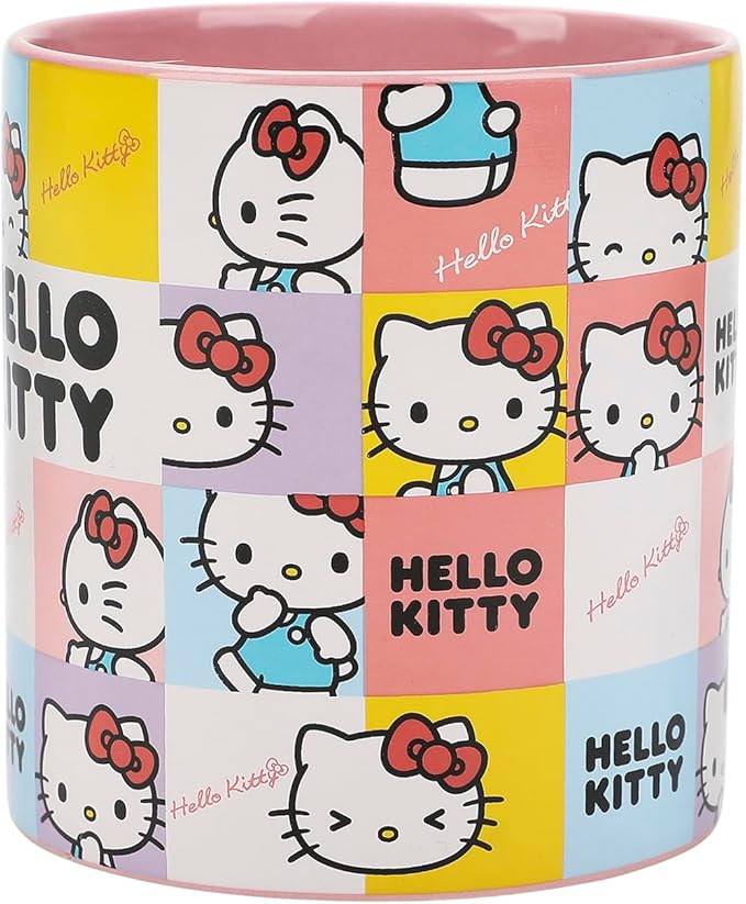 Bioworld Hello Kitty 16 Oz Pink Ceramic Mug