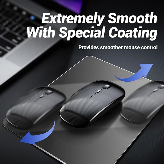 HONKID Metal Aluminum Mouse Pad, Office and Gaming Thin Hard Mouse Mat Double Sided Waterproof Fast and Accurate Control Mousepad for Laptop, Computer and PC,9.05"x7.08", Gray