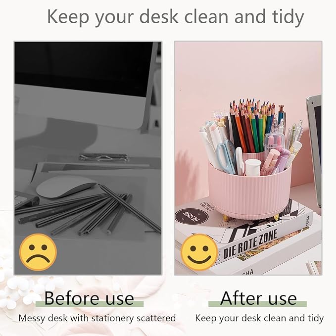 Office Supplies,Desk Accessories,with Stapler,Tape Dispenser,Staple Remover,Scissor,Ballpoint Pen,Sticky Notes,Clear Tape,Staples,Desk Organizer,Ruler,Binder,Best Gift Set(Pink)