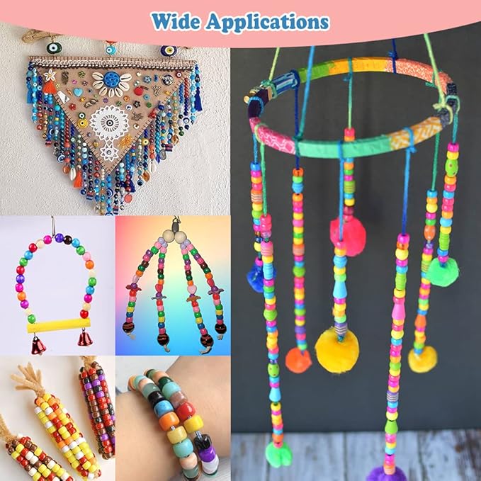 1100pcs Pony Beads,Friendship Bracelet Beads Kit,Bead for Jewelry Making Bracelets Making,Pink Cute Hair Bead for Crafts,Bulk,Jewelry Necklace Keychain Charms Making Supplies