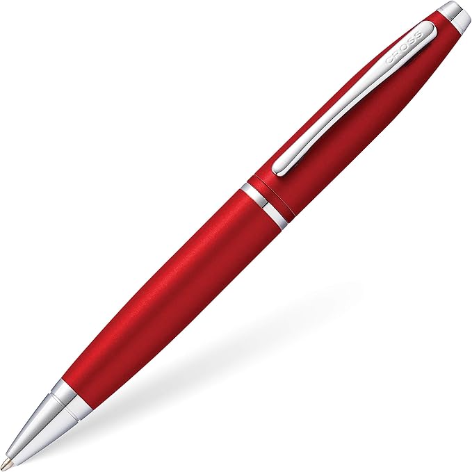 Cross Calais Refillable Ballpoint Pen Presented in a Luxury Gift Box - Medium Point, Black Ink, Matte Metallic Crimson