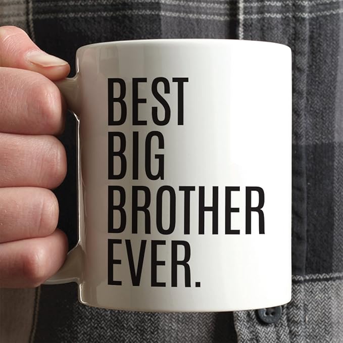 Andaz Press 11oz. Coffee Mug Birthday Gift, Best Big Brother Ever, 1-Pack