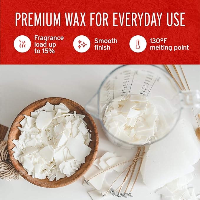 Blended Waxes, Inc. All-Purpose Soy Wax for Candles, Ideal for Pillar, Melts/Tarts, and Containers, Premium Soy Wax for Candle Making 10lb Pack