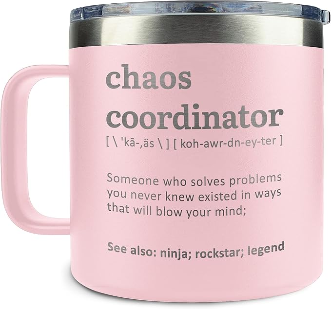 Thank You Gifts for Women, Boss, Coworker, Manager, Office, Nurse, Employee, Teacher - Chaos Coordinator Gifts - Administrative Professional Day, Teacher Appreciation Gift - 14 Oz Coffee Mug