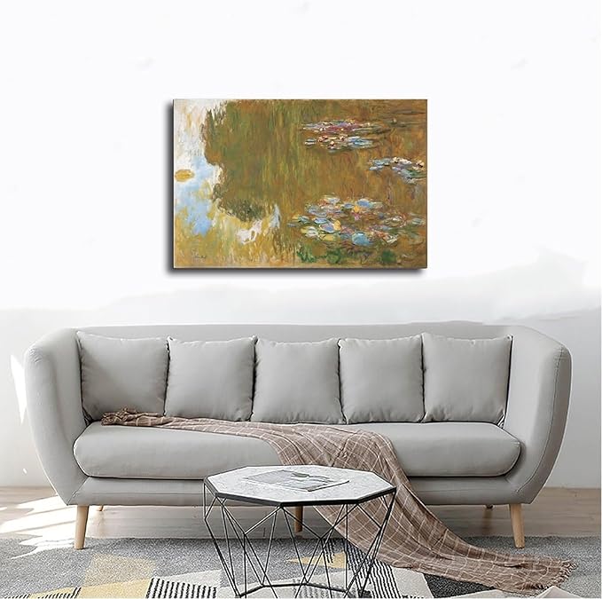 CFIOZYOS 40+ Monet Famous Print Posters The Water Lily Pond by Claude Monet Impressionism Canvas Poster Bedroom Decor Print Sports Landscape Office Room Decor Gift Frame 24×36inch(60×90cm)