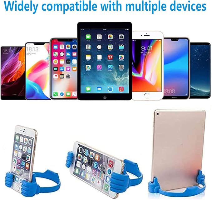 Stocking Fillers Thumbs Up Lazy Phone Stand Gifts for Christmas, Universal Flexible Cellphone Stand for Tablet Holder Cool Gadgets Fun Birthday Gift Ideas for Kids Teenager Women(Purple)