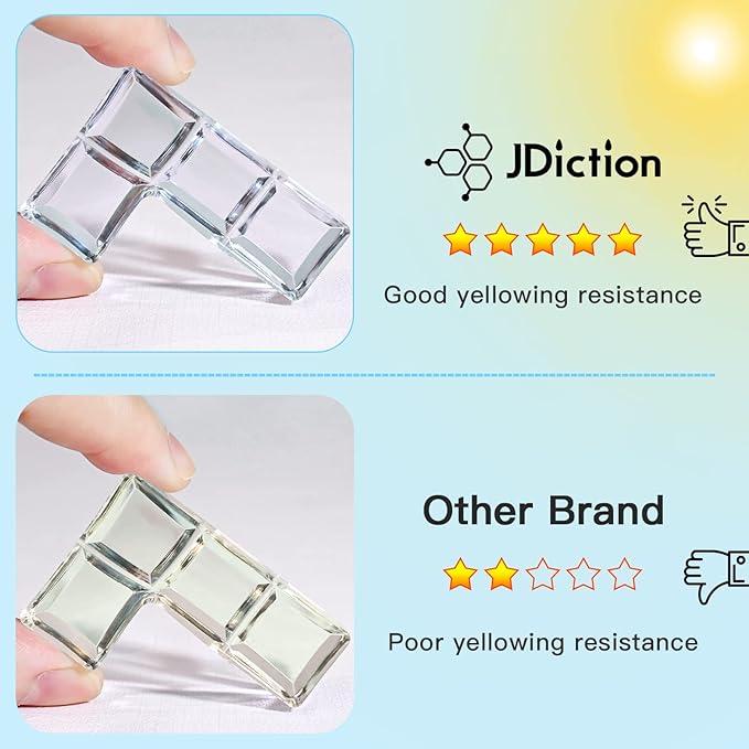 JDiction UV Resin, Upgrade 300g Low Viscosity Hard Thin UV Resin with Super Crystal Clear Resins Kit for Jewelry, Casting, Coating and DIY Craft