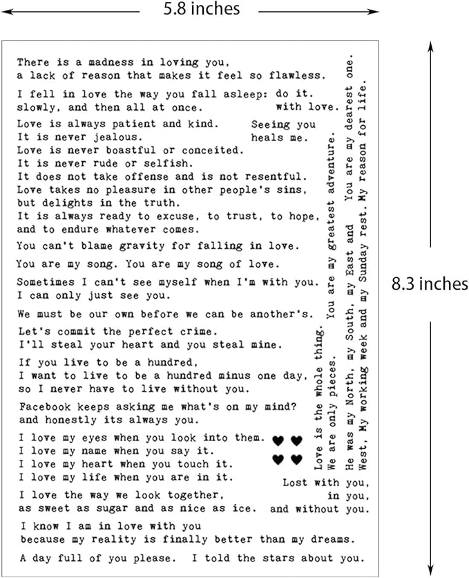 100+ Love Quotes Inspirational Motivational Scripts Planner Stickers Typewriter Style Sayings Letters Aesthetic Journal Diary Scrapbook Art Crafts Accessories 4 Sheets