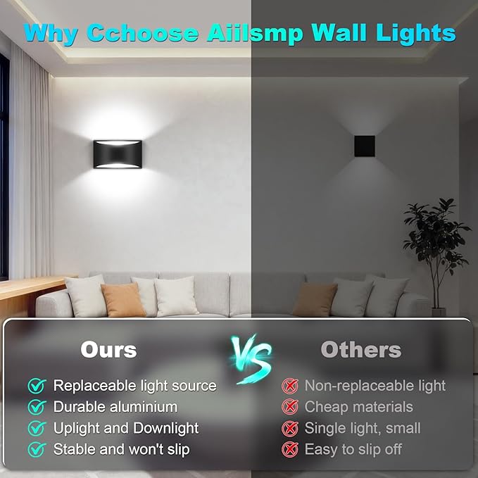 4 Pack Black Modern LED Wall Sconce Hardwired Indoor Wall Lights Up and Down Wall Mount Light for Living Room Bedroom Corridor Hallway Conservatory Cool White 6000K(with G9 Bulbs)