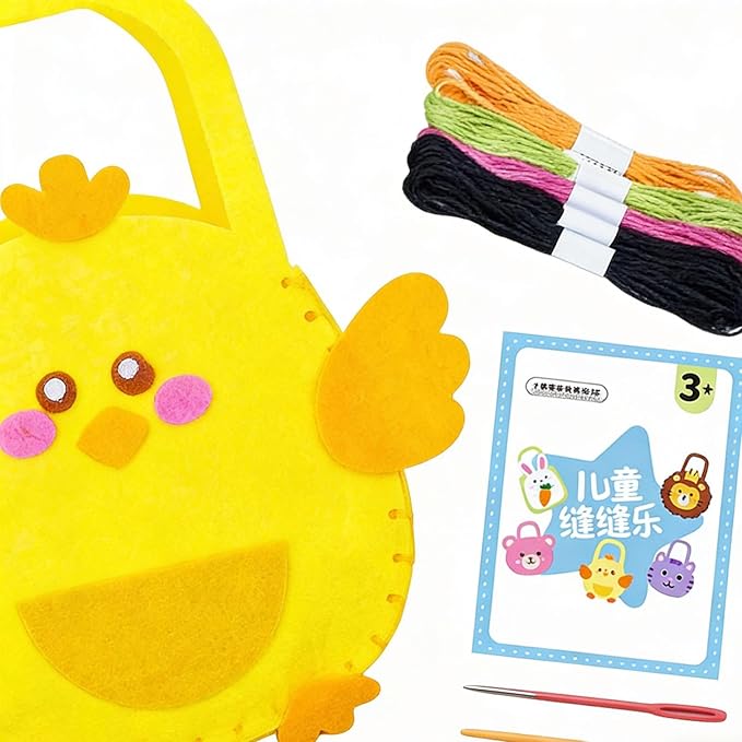 Sewing - Handbag Childrens Sewing Kits | Educational DIY Crafting Set | Sewings Handbag Set | for Beginners Girls Craft Lovers DIY Enthusiasts Birthday Classroom Activity Homeschooling