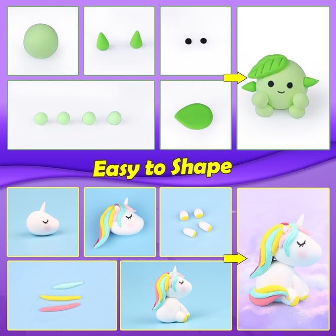 ESSENSON Air Dry Clay 104 Colors, Modeling Clay for Kids, DIY Molding Magic Clay for with Tools, Gifts for Age 3-12 Years Old Boys Girls Kids