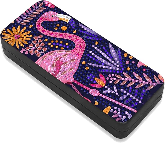 Leatrice 5d Diamond Art Kits for Adults Small Diamond Painting Kit Gem Art Paint by Diamonds Dots Eyeglasses Case DIY for Beginner Women