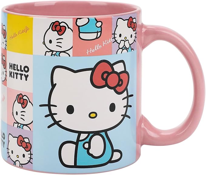 Bioworld Hello Kitty 16 Oz Pink Ceramic Mug