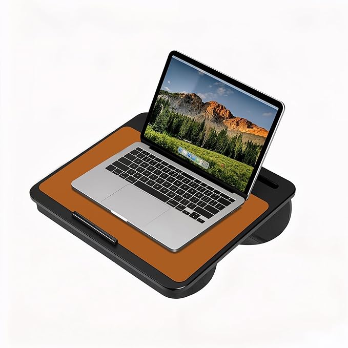 Jotsome Leather Desk Mat, Non-Slip Desk Blotter Pad - Desk Protector for Office, Home, Lap Desk, Laptop, and Desktop, Gift for The Holidays or Christmas (Tan, 17" x 12")