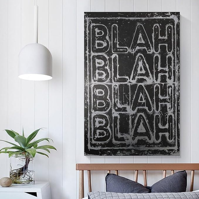 Mel Bochner (born 1940) Is An American Artist《'Blah, Blah, Blah' Limited Edition Color Shifting Print, 2022》Abstract Art Poster Posters Art Print Wall Photo Paint Poster Hanging Picture Family Bedroom