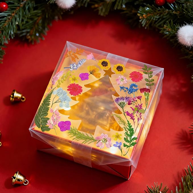 130 Pcs Dried Pressed Flowers for Resin, Real Pressed Flowers Dry Leaves Bulk Natural Herbs Kit for Scrapbooking DIY Art Crafts, Epoxy Resin Jewelry Molds, Candle, Soap Making, Nails Décor